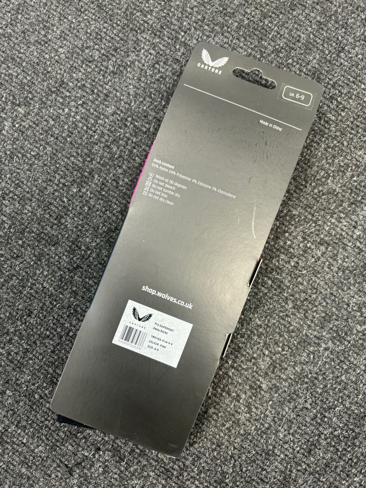 Castore Men's Football Socks / Wolves Player Issue / Pink / RRP £20