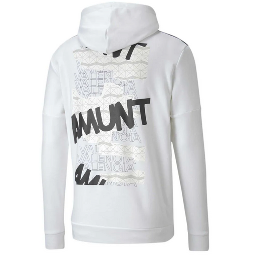 Puma Mens 2020-21 Valencia Puma Ftbl Culture Hooded Top / White / RRP £55