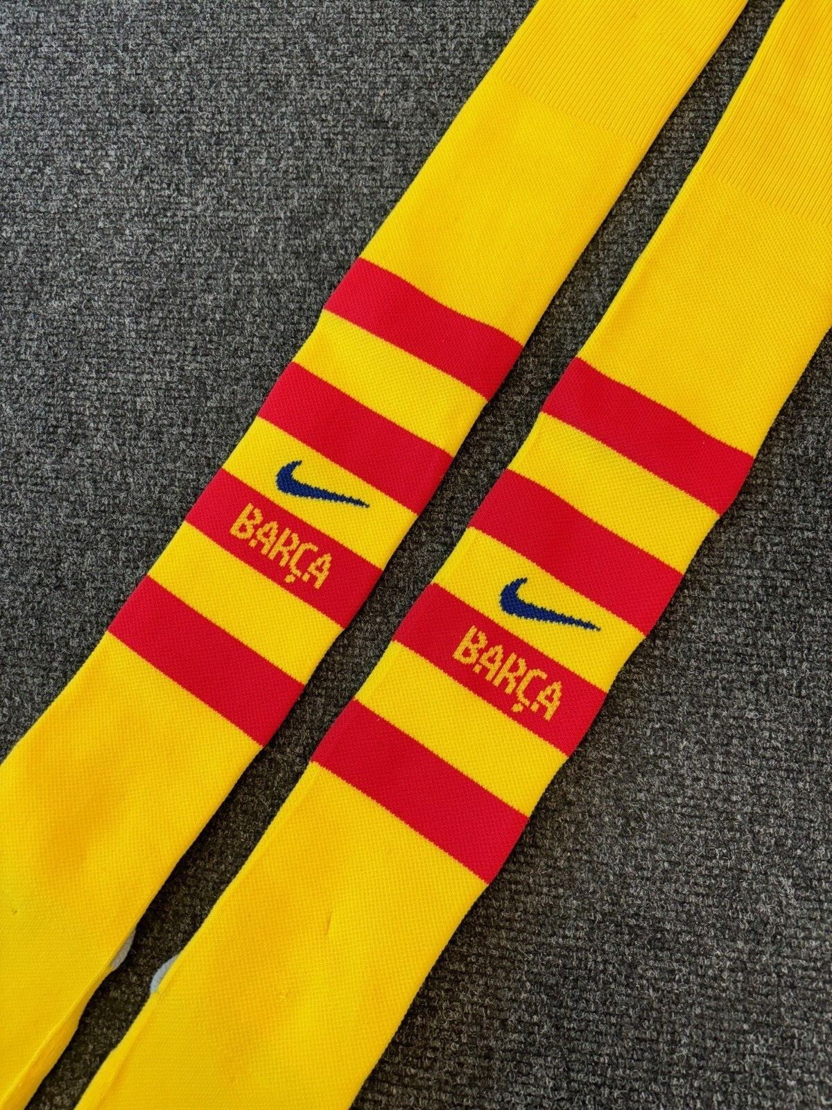 Nike Barcelona Fourth Football Sock / Yellow Red / RRP £16