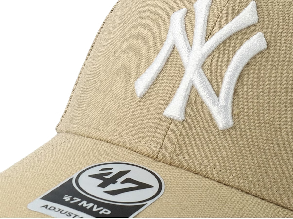 47 Brand New York Yankees MVP Cap / NY Khaki Beige White / RRP £28