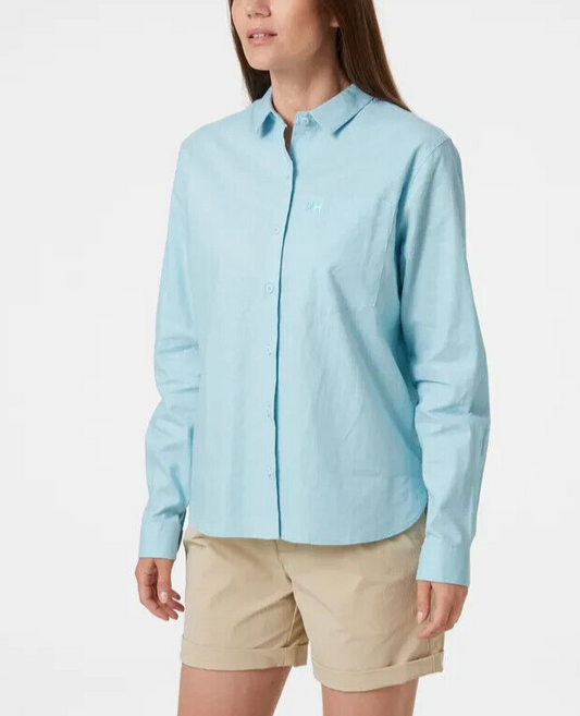 Helly Hansen Womens Club Casual Button Shirt / Cool Blue / RRP £85