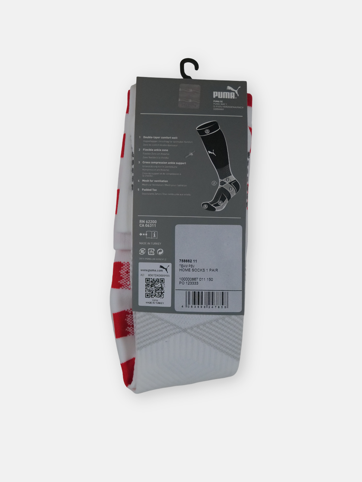 Puma Mens 2020-21 Psv Home Football Socks / White / RRP £15.99
