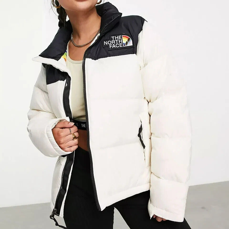 The North Face Womens Nuptse Pride Jacket / Gardenia White / RRP £270