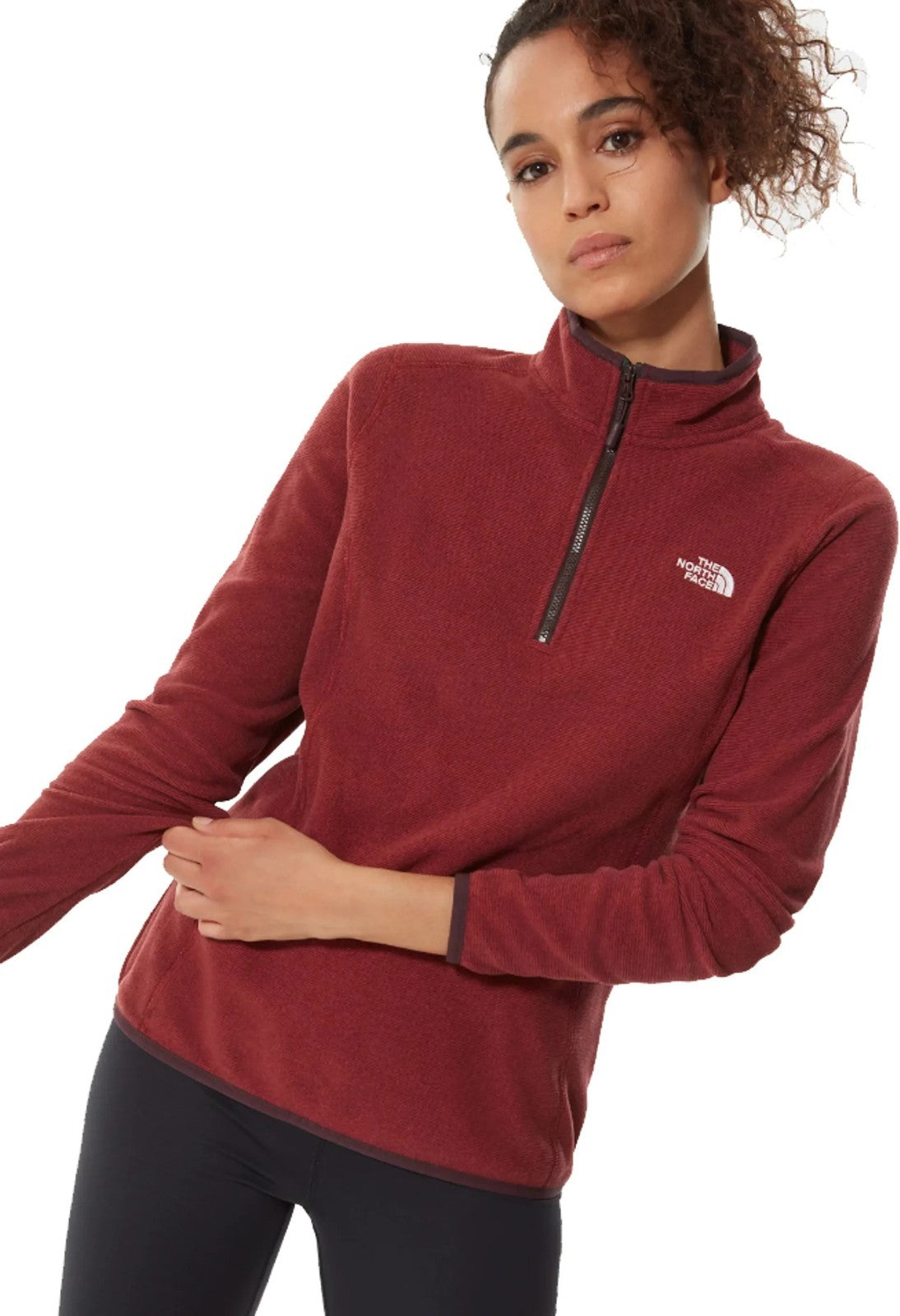 The North Face Womens 100 Glacier Full Zip Fleece / Root Brown / RRP £65