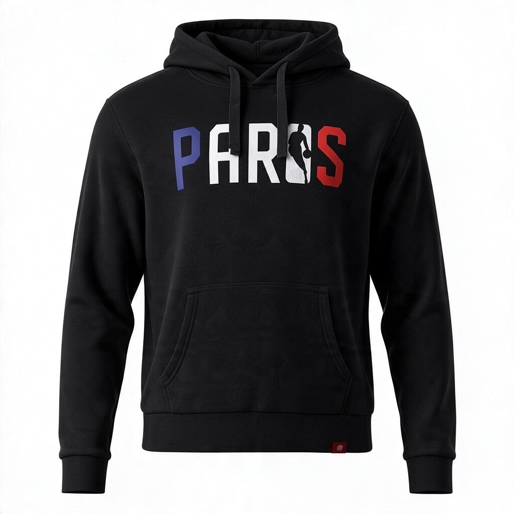 NBA Paris Velvet Hoody / Grey, Navy, Black, Ivory / RRP £90