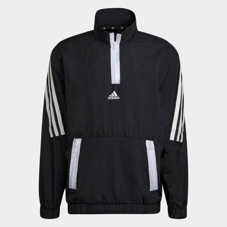 Adidas Mens Future Icon Woven 1/4 Zip Jacket / Black / RRP £50