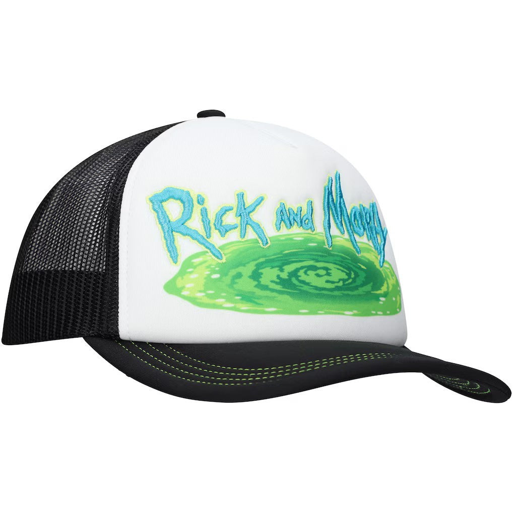 Rick & Morty Adult R&M Foam Trucker Adjustable Cap / Black White / RRP £20