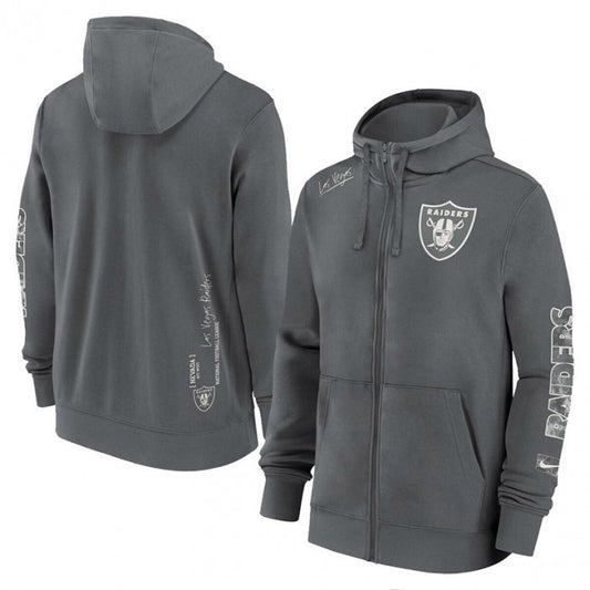 Nike Las Vegas Raiders Full Zip Fleece Hoodie / Grey / RRP £85