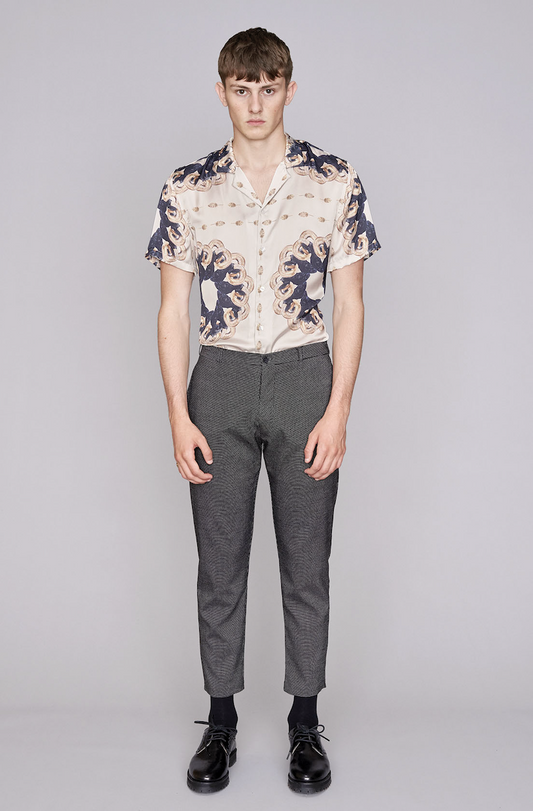 Hermano Mens Charcoal Grey Cropped Slim Fit Trousers / BNWT / RRP £50