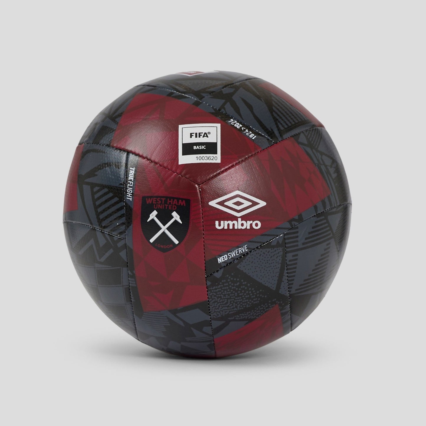 West Ham United Neo Swerve Football / Black White New Claret / RRP £20
