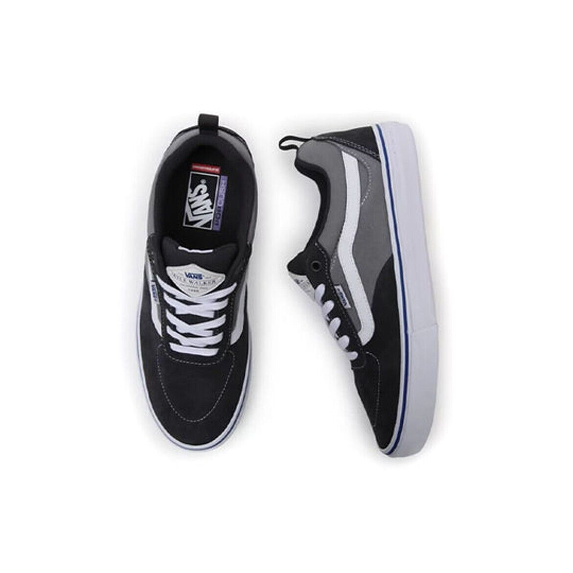 Vans Mens Kyle Walker Skate Shoes / Asphalt Grey White / RRP £80