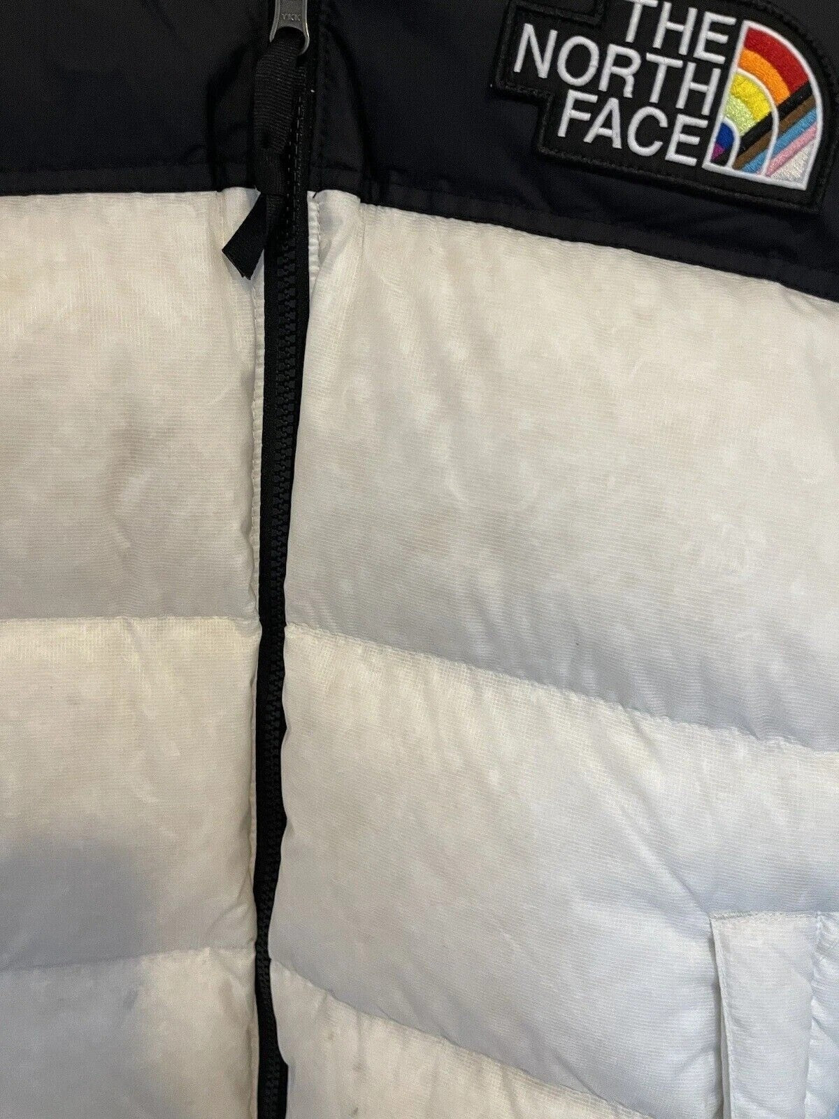 The North Face Womens Nuptse Pride Jacket / Gardenia White / RRP £270