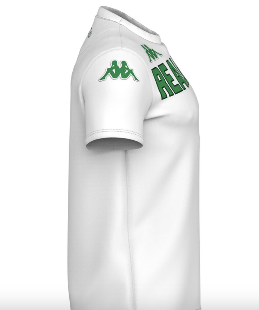 Kappa Real Betis Mens Chest Logo Fan T-Shirt / White Green / RRP £20