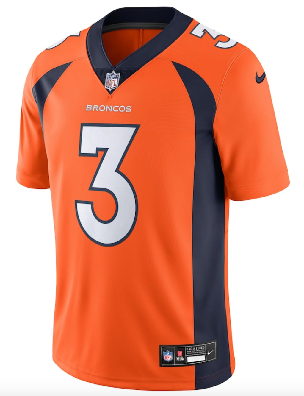 Nike Mens NFL Denver Broncos Wilson 3 Jersey / Orange / RRP £120