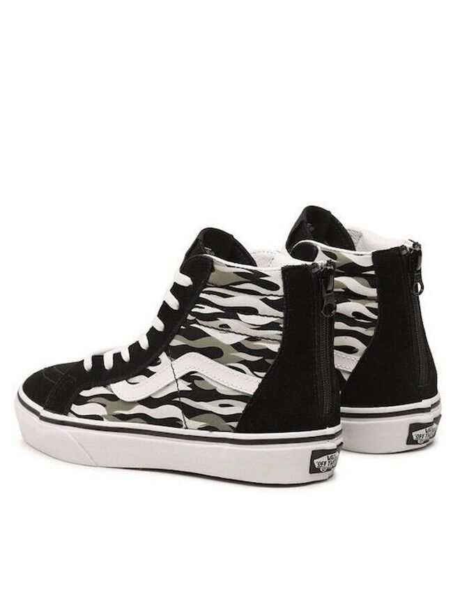Vans Junior Sk8 Hi Zip Trainers / Black Green / RRP £53