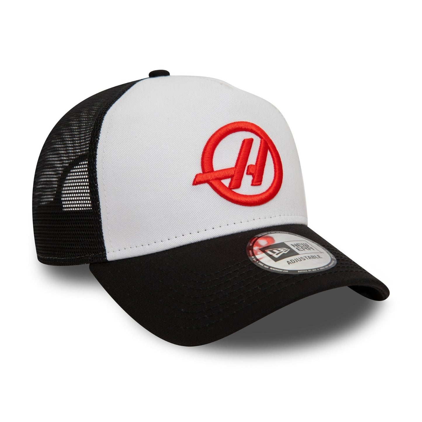 New Era Adult Haas F1 Trucker Cap / Black White / RRP £32