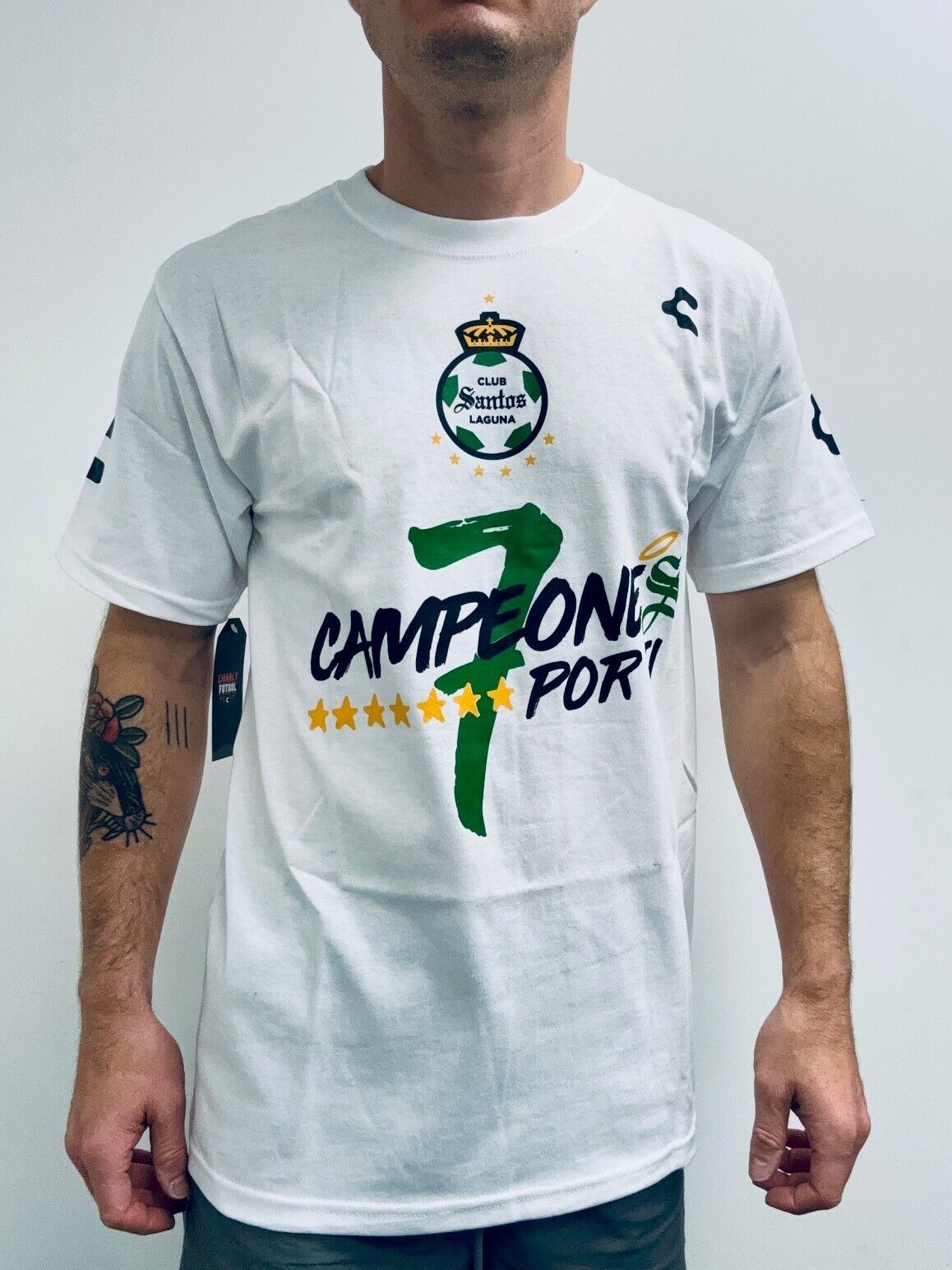 Charly Santos Laguna Football Club Winners T-Shirt / White / RRP £20