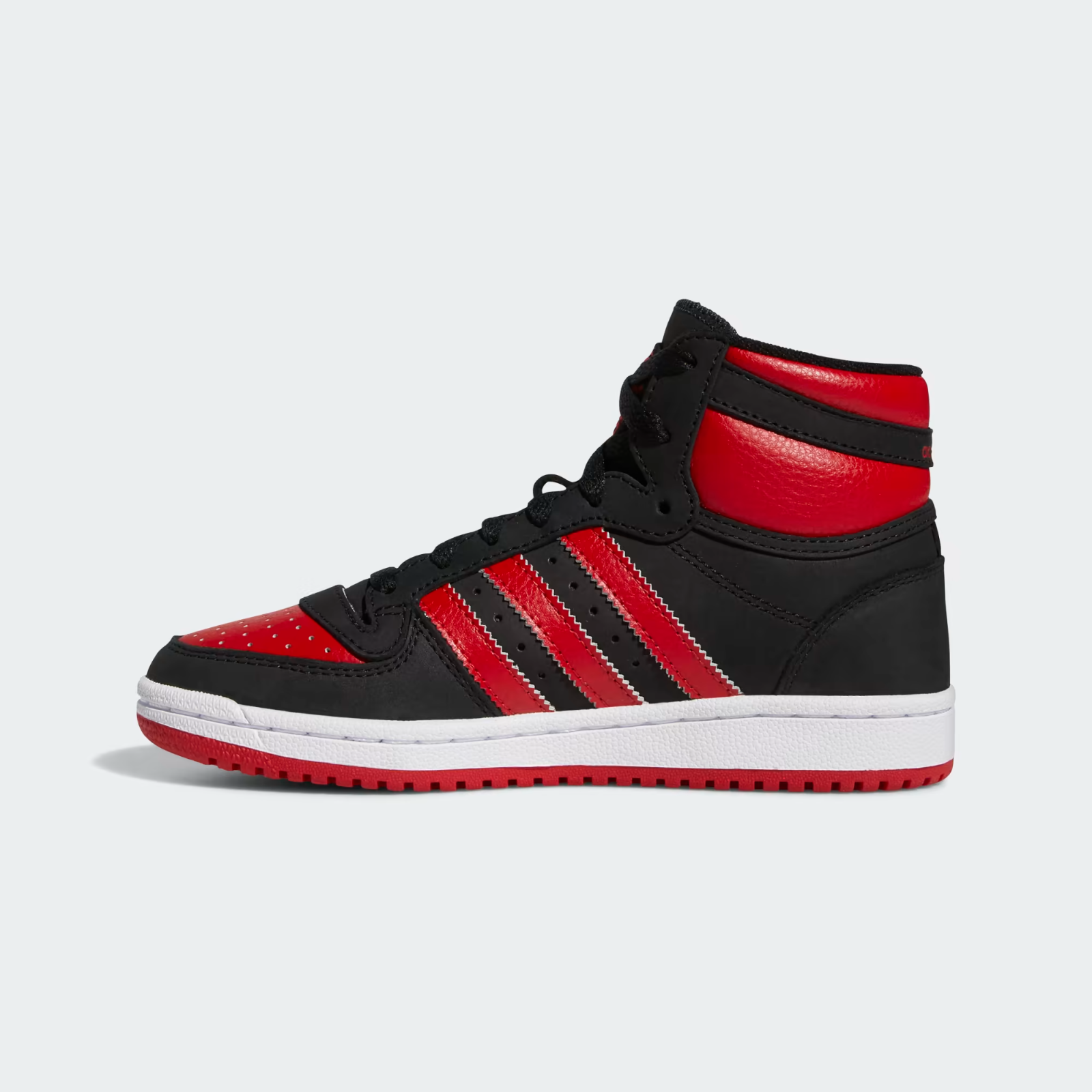 Adidas Kids High Top Trainers / Top Ten / Black Red / RRP £65