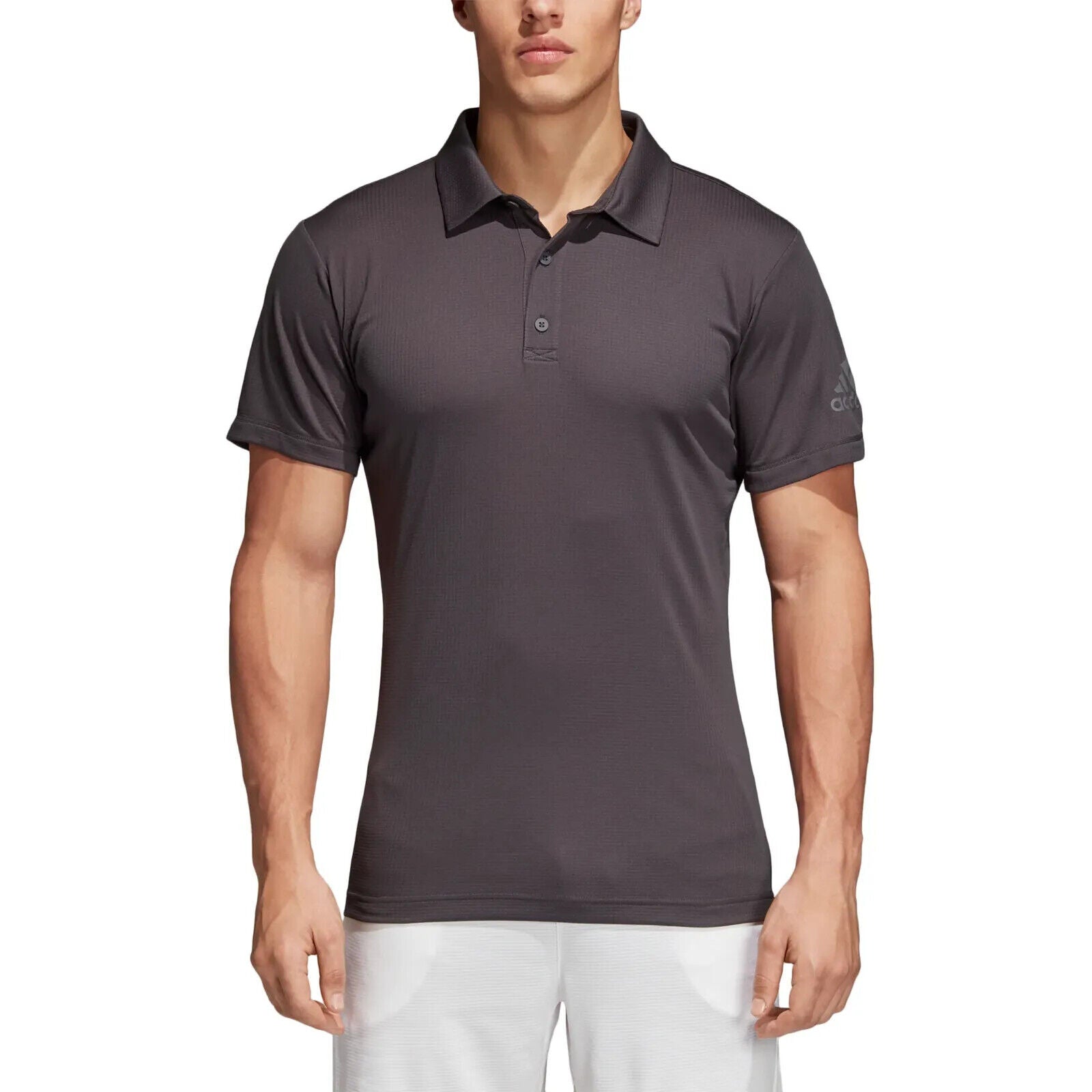 Adidas Mens Climachill Golf Tennis Polo / Carbon Black / Athletic Fit / RRP £45