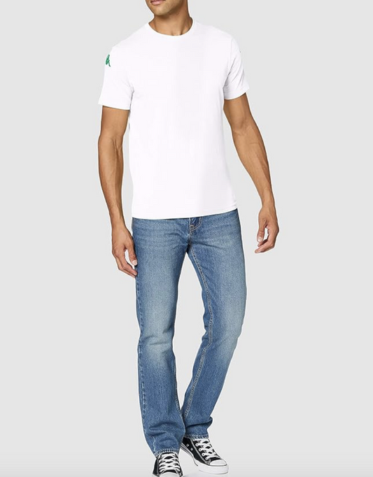 Kappa Mens Shoulder Logo T-Shirt / White Green / RRP £20