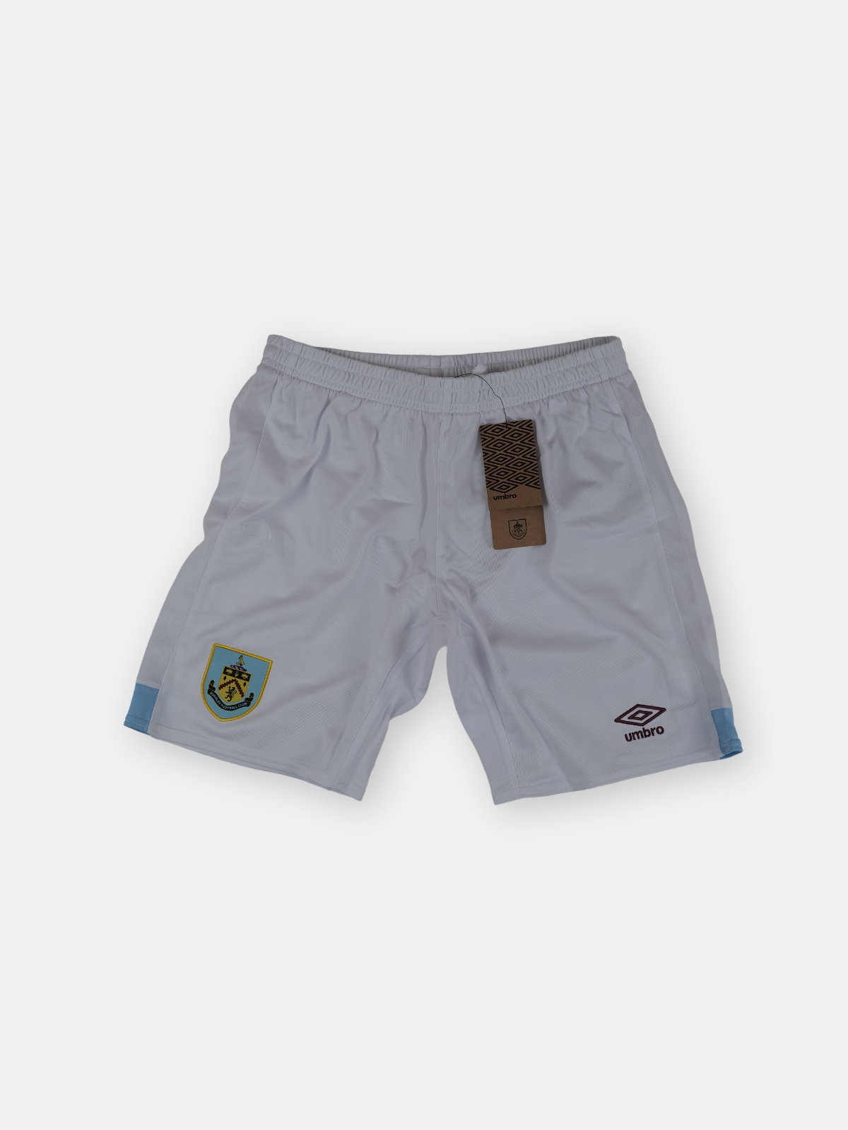 Umbro Kids 2021-22 Burnley Away Football Shorts / White / RRP £14.99