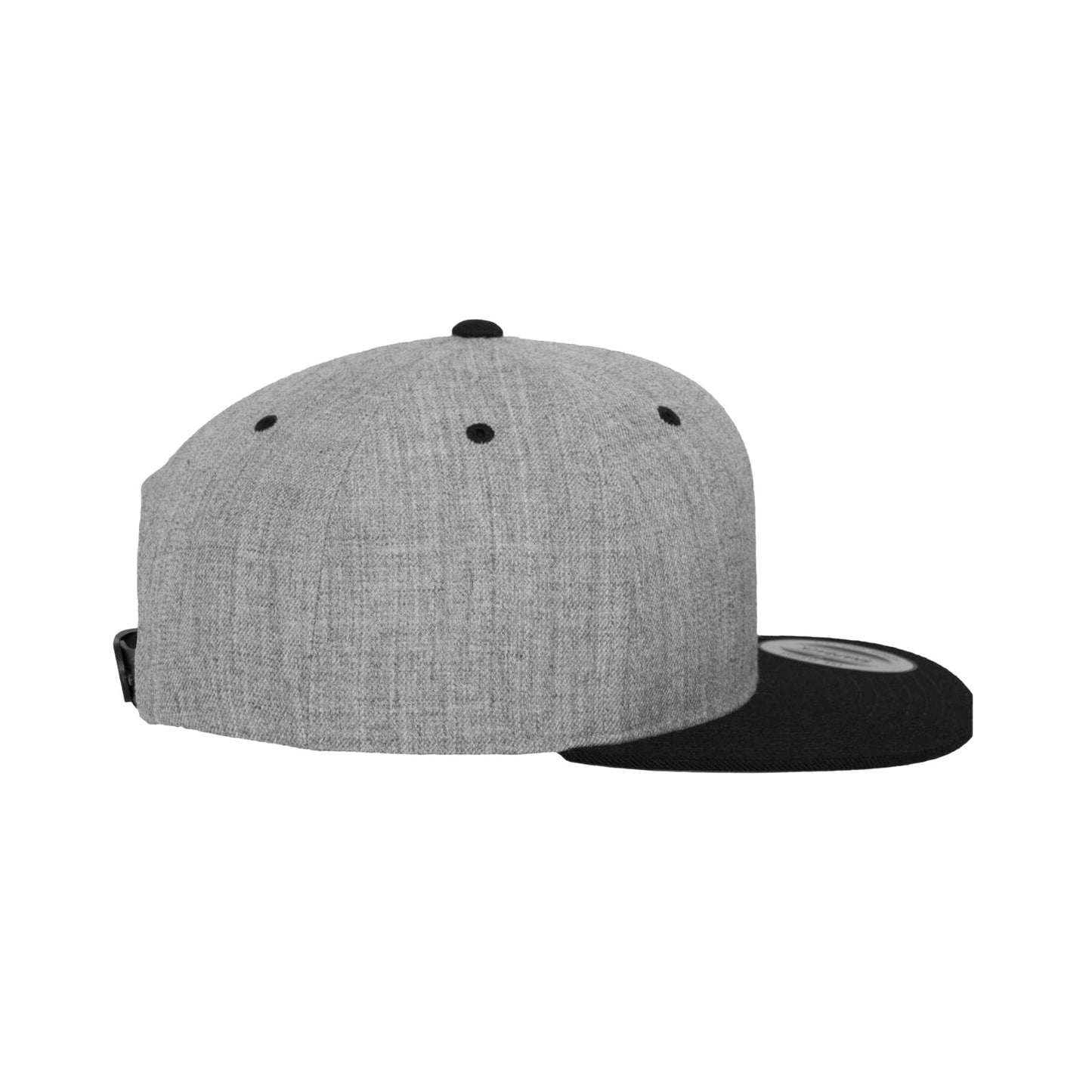 Flexfit Plain Heather Grey and Black Snapback Cap / RRP £22