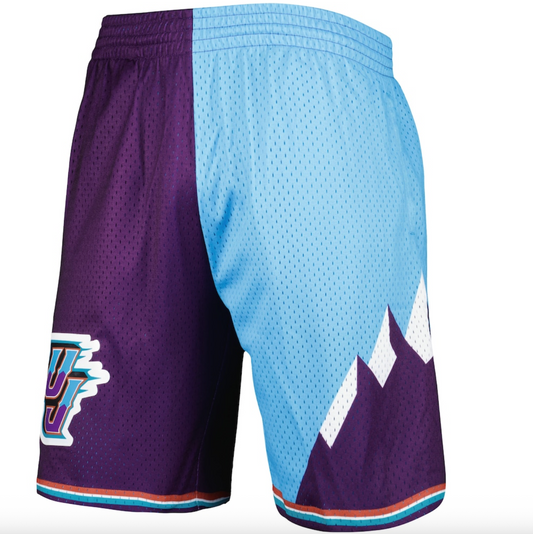 Mitchell & Ness Mens Utah Jazz Swingman Basketball Shorts / Purple / RRP £80