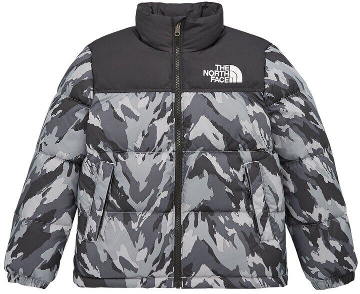The North Face Kids 1996 Retro Nuptse Puffer Jacket / Meld Grey Camo / RRP £250