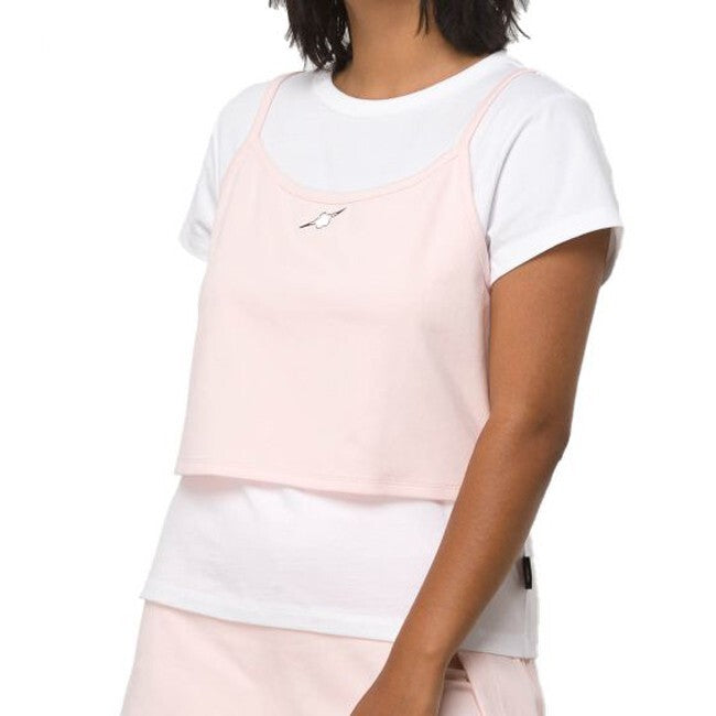 Vans Womens Vans X Sandy Cross Layered T-Shirt Tank / Crystal Pink / RRP £52