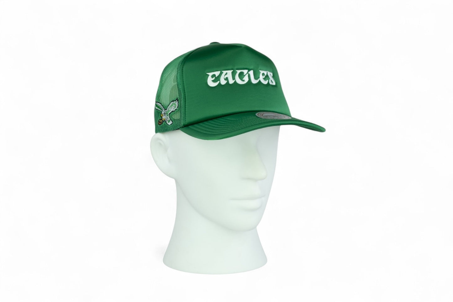 Mitchell and Ness Philadelphia Eagles NFL Satin Trucker Cap / Green / RRP £29