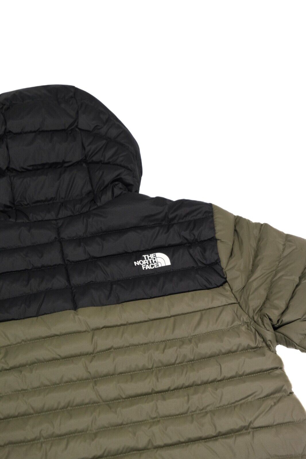 The North Face Mens Stretch Down Hoodie Puffer Jacket / Green / RRP £245