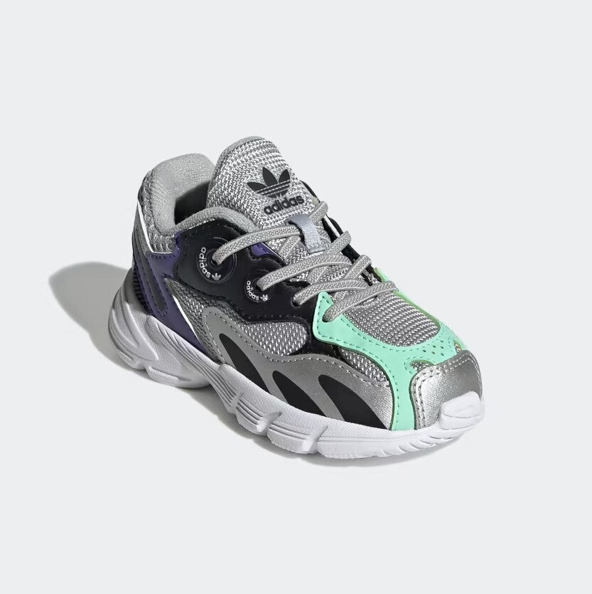 Adidas Toddler Astir Elasticated Trainers / Silver Black / RRP £45