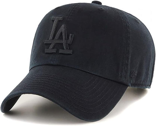 47 Brand Los Angeles Dodgers LA MLB Blackout Clean Up Cap / Black / RRP £28