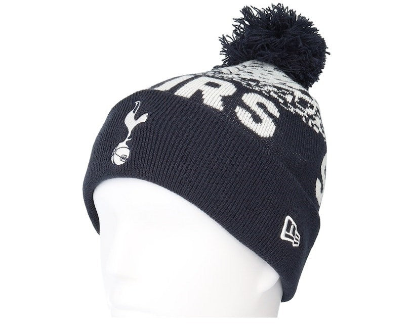 New Era Adult Tottenham Hotspur Marl Bobble Beanie Pom / Navy / RRP £28