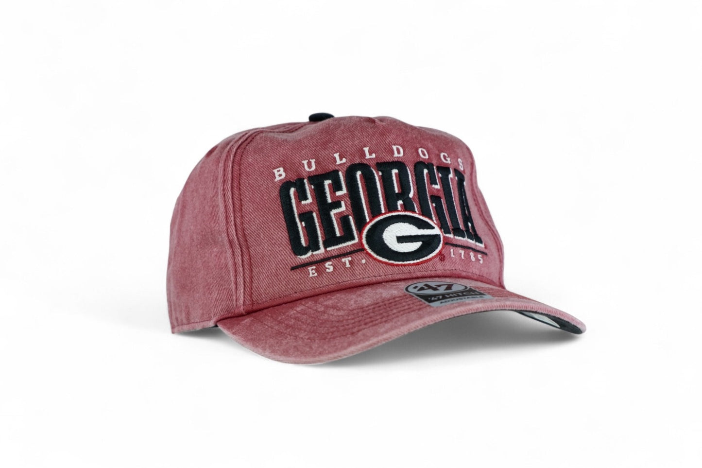 47 Brand Georgia Bulldogs NCAA Denim Hitch Snapback Cap / Red / RRP £35