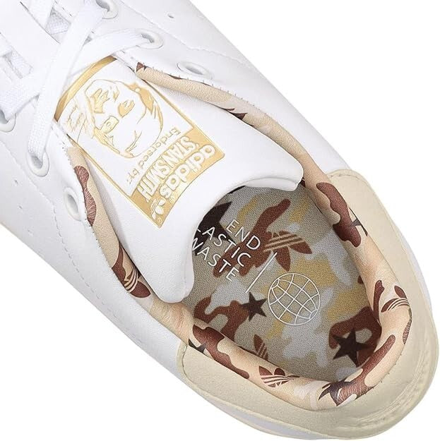 Adidas Mens Stan Smith Trainers / White Beige Camo / RRP £85