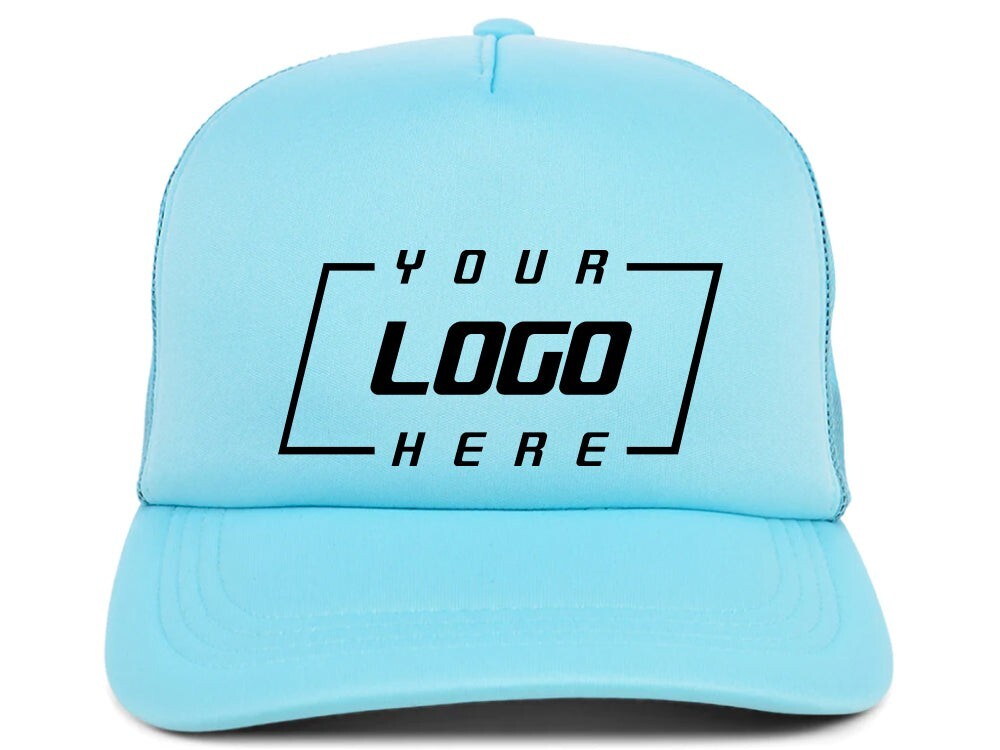 Unisex Plain Screen Foam Trucker Hat / Turquoise / £20