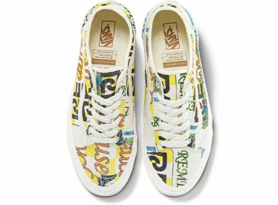 Vans Mens Old Skool Eco Theory Tapered 'White Yellow Black' / RRP £75