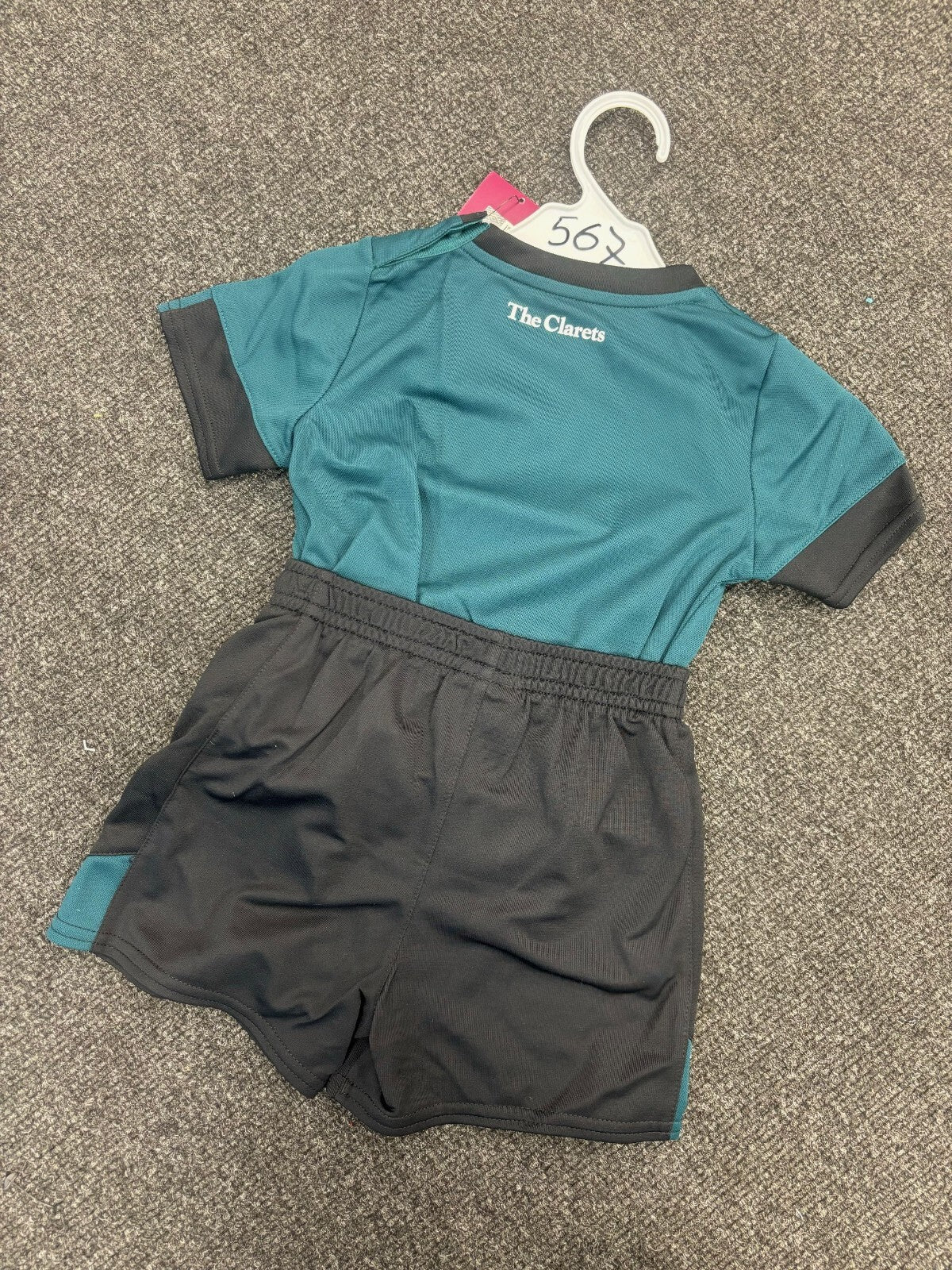 Umbro Toddler Burnley Third Full Football Kit / 19-20 / Green Black / RRP £35