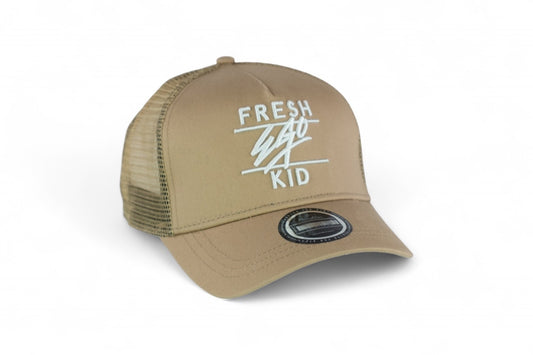 Fresh Ego Kid Mesh Core Trucker / Beige White / RRP £35