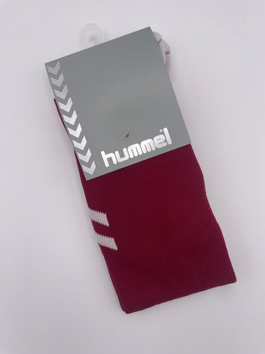 Hummel 2018-19 Weiche Flensburg Football Away Socks / BNWT / Maroon / RRP £13