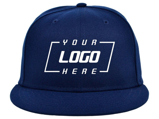 Unisex Plain Full Court Fitted Hat / Navy / £22