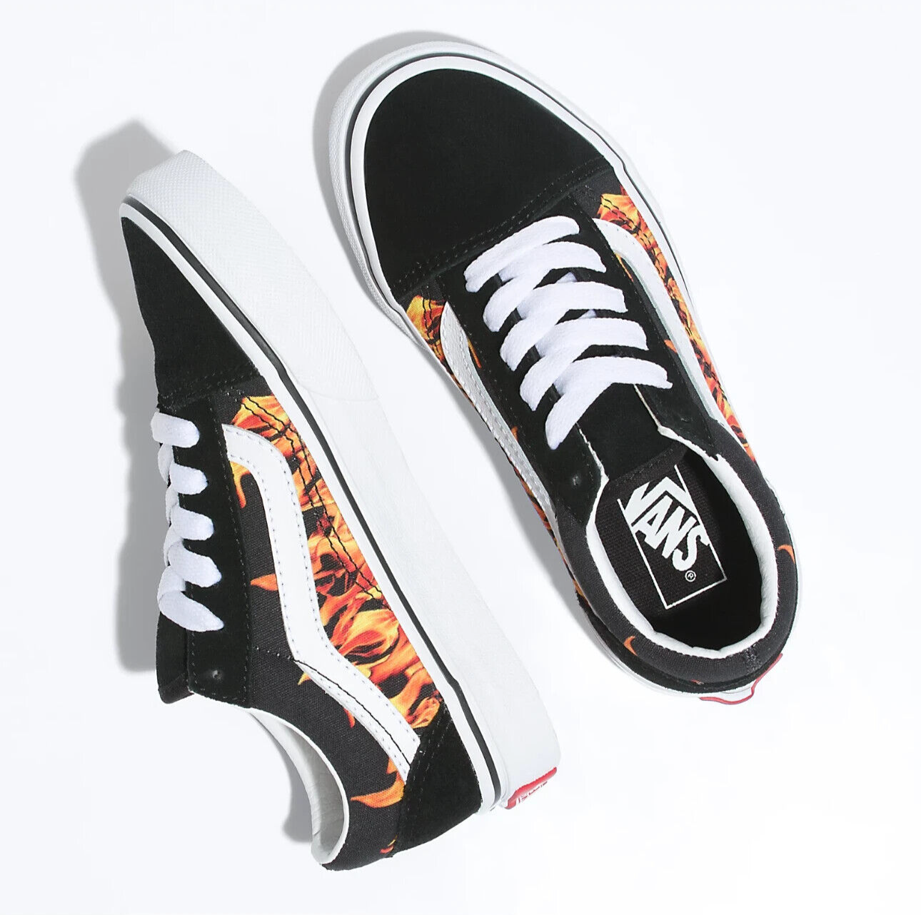 Vans Little Kids Old Skool Trainers / Black Flame / RRP £40