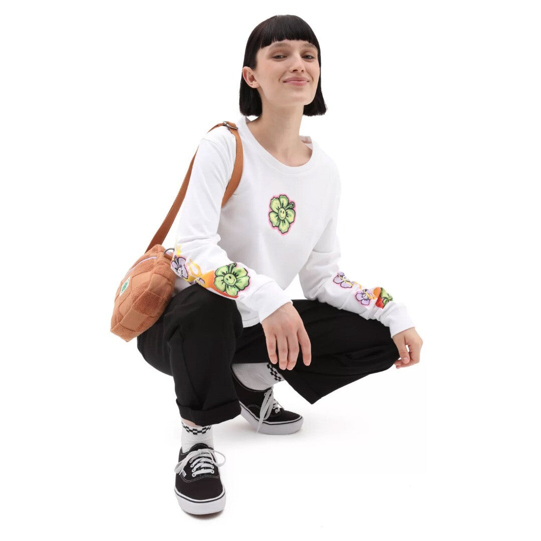 Vans Women's X Em on Holiday Long Sleeve BFF T-Shirt / White / RRP £47