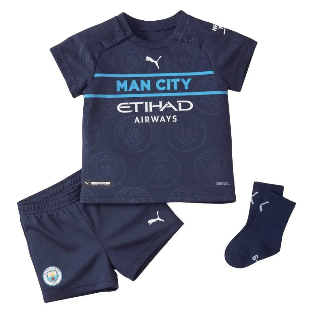 Puma Kids 2021-22 Manchester City Third Full Kit / Navy / RRP £39.99