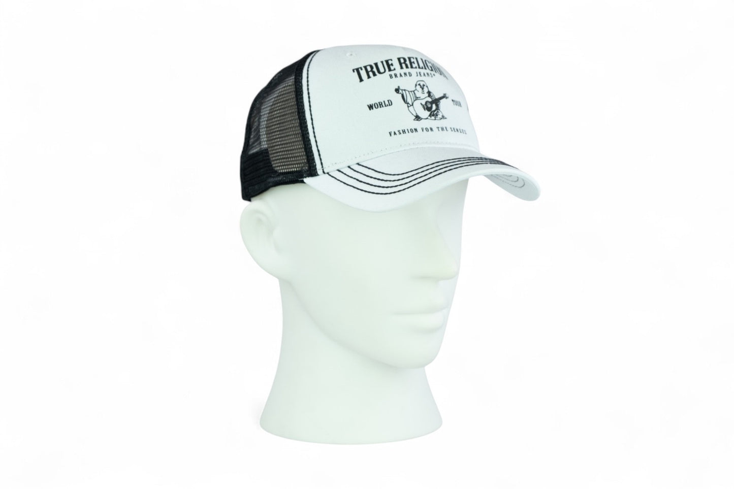 True Religion Core Trucker Cap / White Black / RRP £35