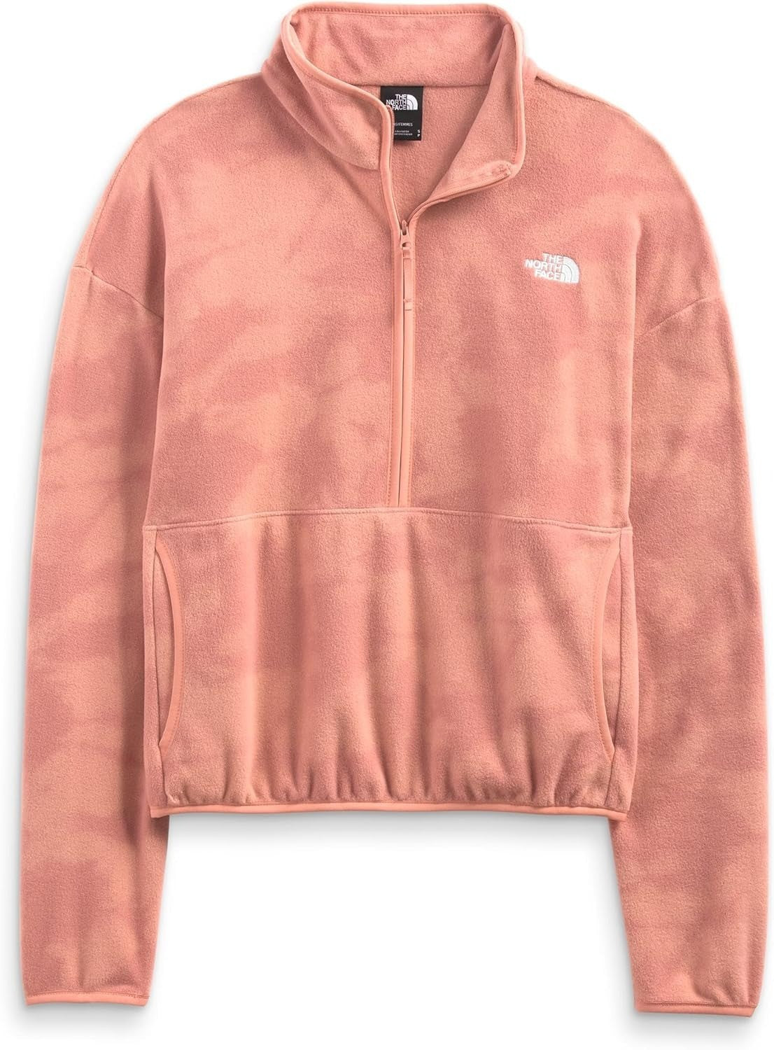 The North Face Womens Printed TKA Glacier Cropped Fleece / Pink / RRP £65