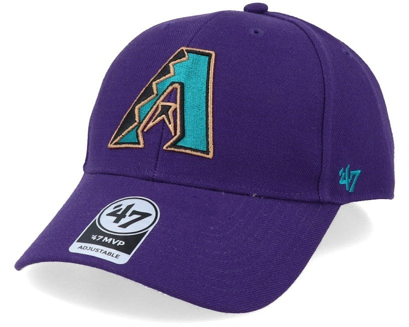 47 Brand Adult Arizona Diamondbacks MLB Coop MVP Cap / Purple / RRP £28
