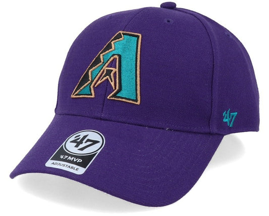 47 Brand Adult Arizona Diamondbacks MLB Coop MVP Cap / Purple / RRP £28