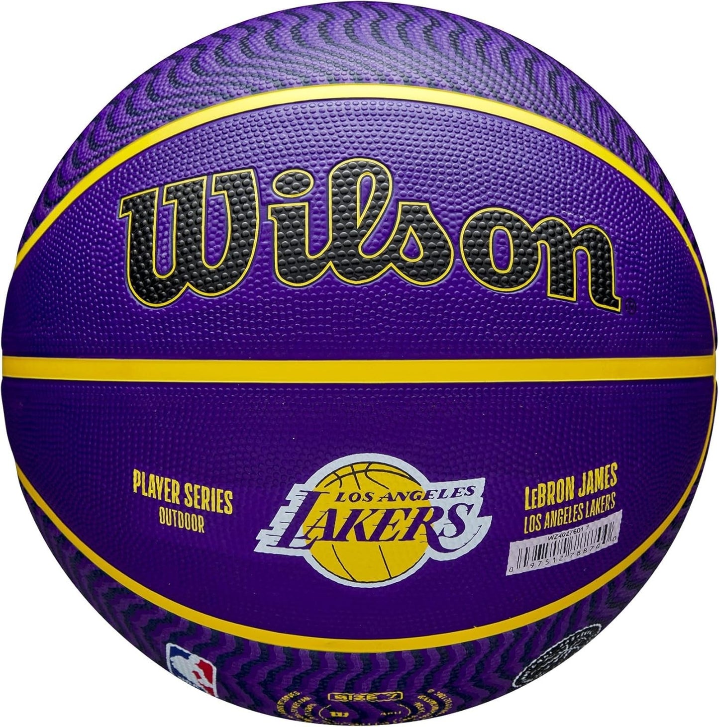 Wilson NBA Player Icon LA Lakers LeBron James Basketball / Purple / RRP £39